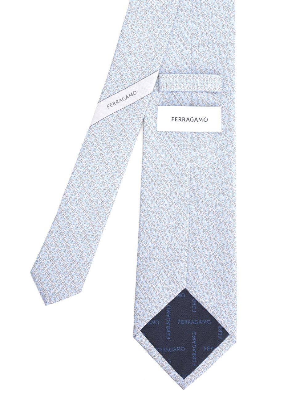 Ferragamo Silk Tie Ties And Bow Ties - Light blue | c5d8765db3eb16bfc39e5b67f1a59c3737619c9b