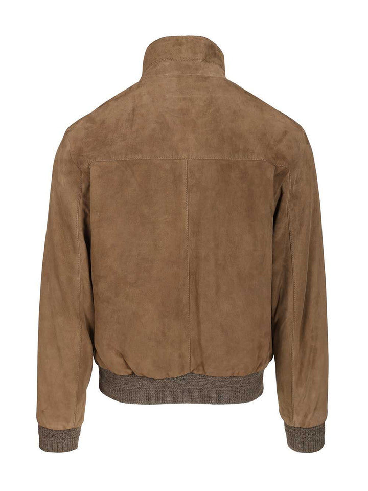 Al Duca D'Aosta Suede Bomber Jacket Giacche - Beige | 03990e1bd78be730315b03588f1cf38daf6a142e