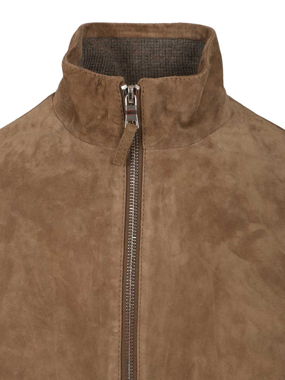 Al Duca D'Aosta Suede Bomber Jacket Giacche - Beige | 68d6cc512f6dcf8a5351bdd48f72bd51e3f48875