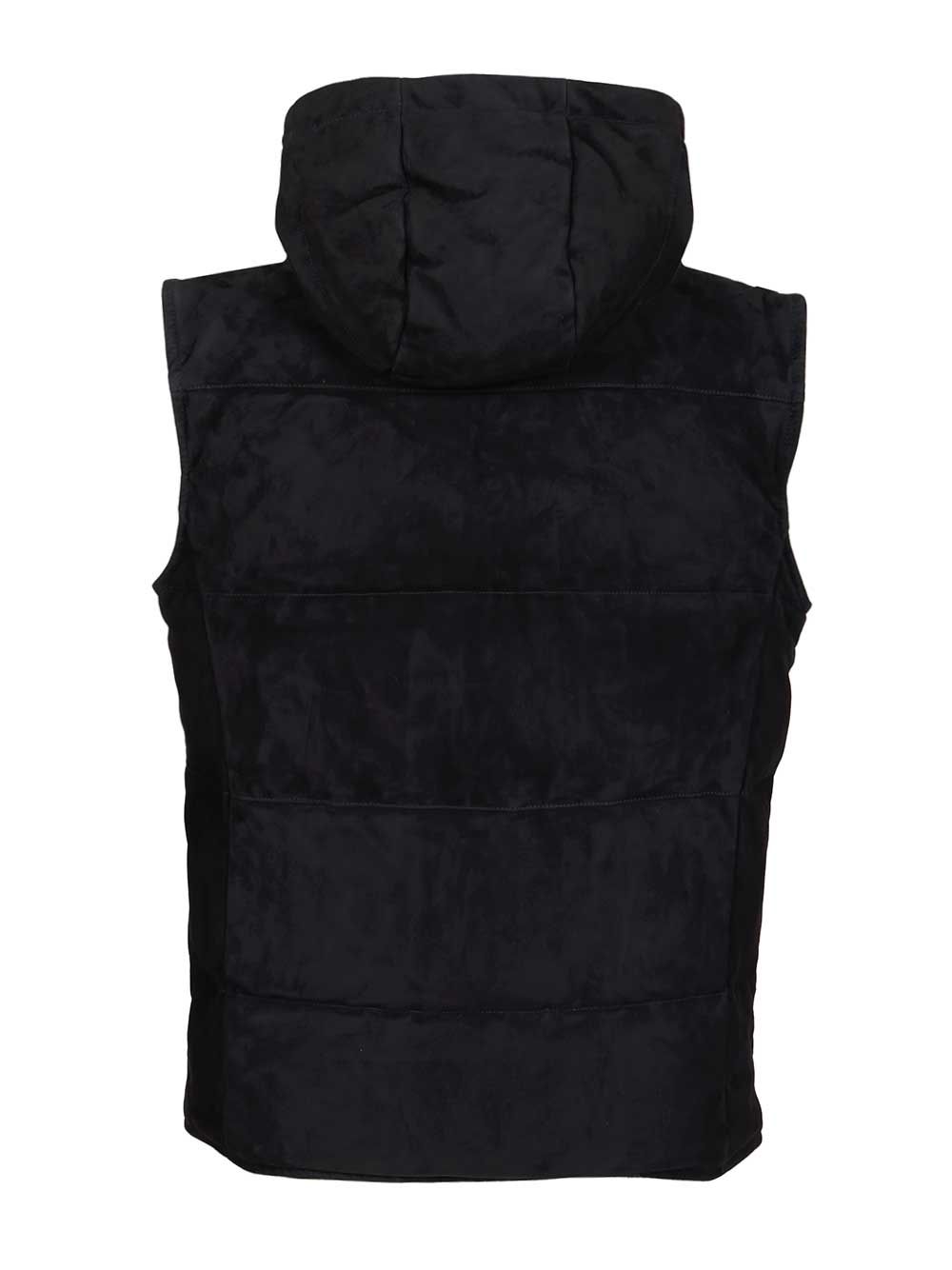 Al Duca D'Aosta Suede Hooded Vest Giacche - Blu | 9d78ea546c8d5d352d9f4ec9afe88d206aa9ef47