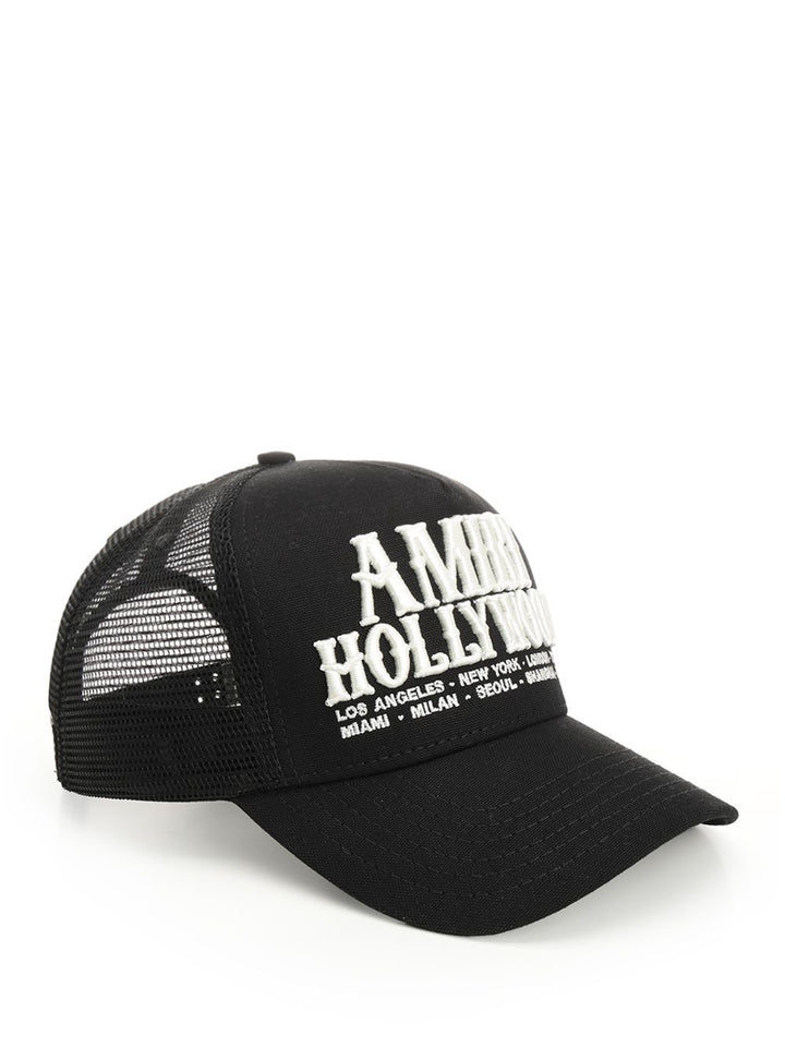 Amiri Hollywood Trucker Hat Cappelli - Nero | 4cb625e24af980ec08e776dbaef2edee23cc6539