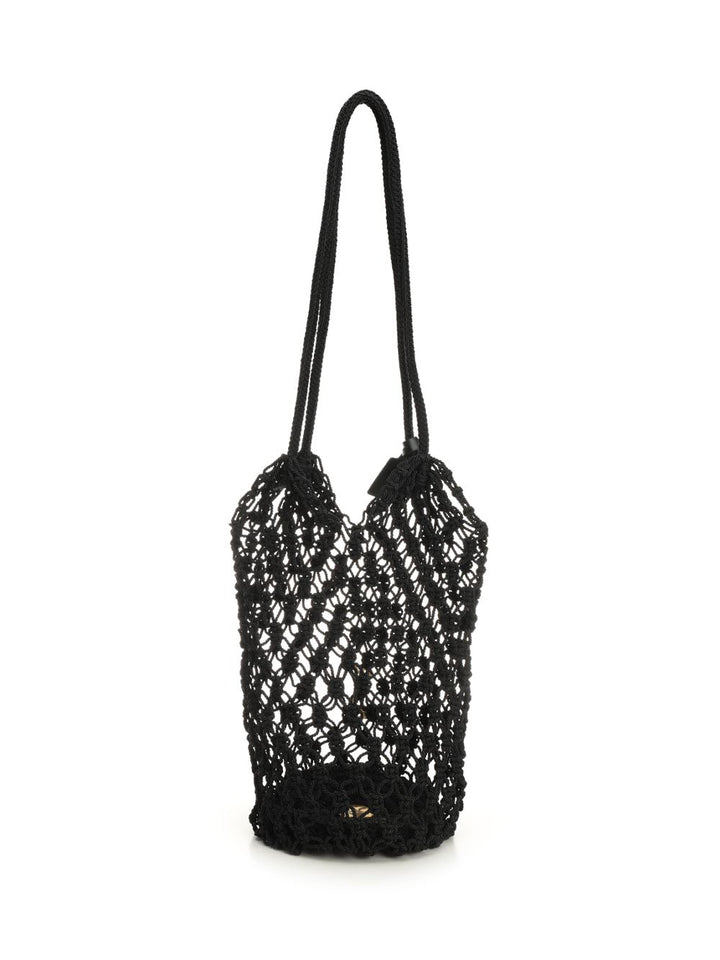 Saint Laurent Crochet Hobo Bag Shoulder Bags - Nero | 28370e33fba33f82d13b714c1cb37271ff36818c