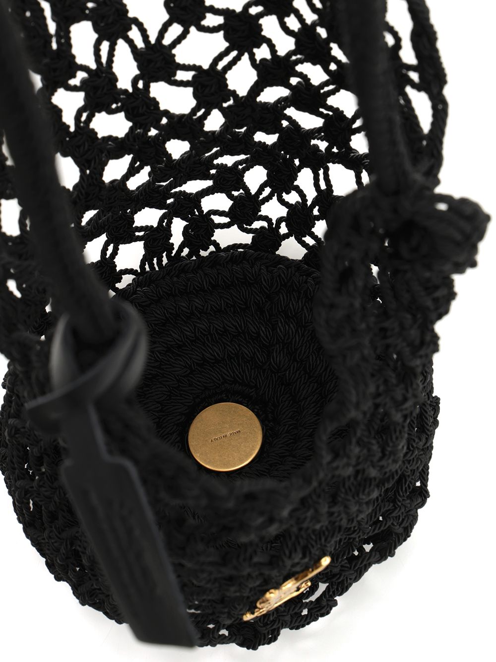 Saint Laurent Crochet Hobo Bag Shoulder Bags - Nero | 103601602d0a0b3848a7bcf4e0eed4d2736b4995