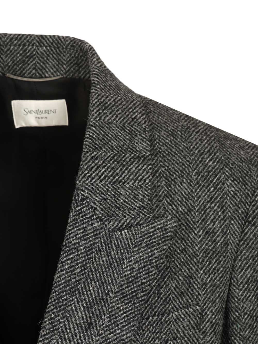Saint Laurent Worsted Wool Jacket Giacche - Nero | 8052ac087f619d0cfc494d1ca012a06f8b4cfe4e