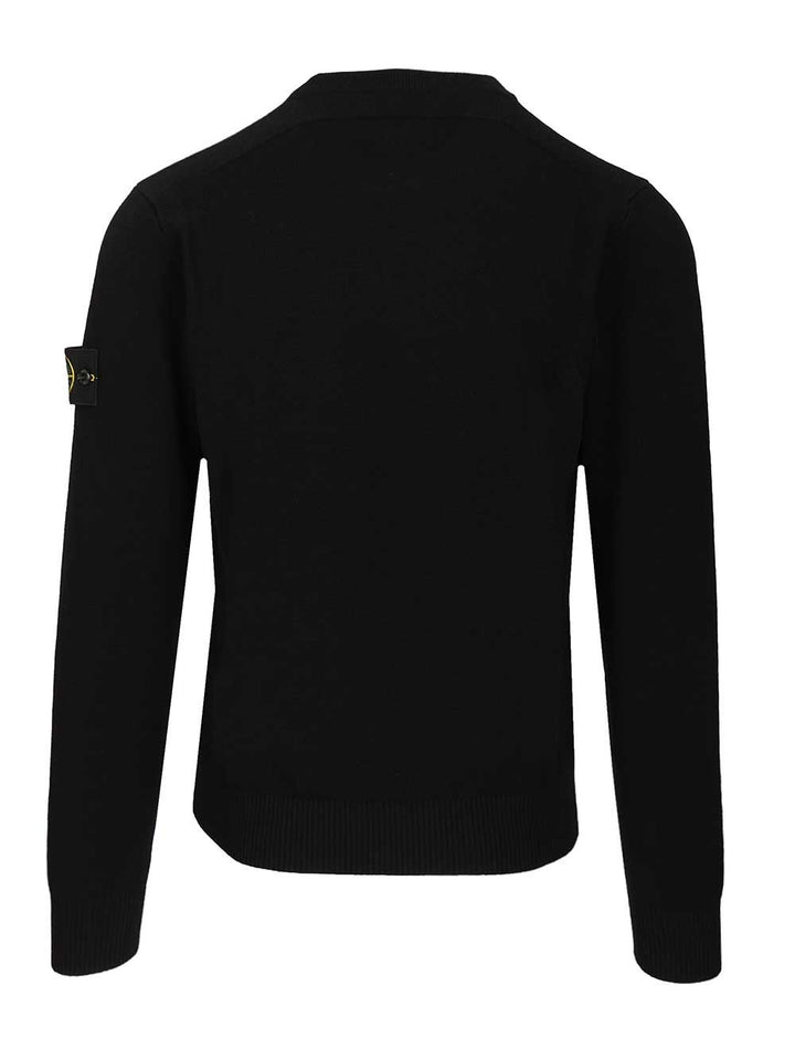 Stone Island Crew Neck Sweater Knitwear - Nero | 92348917b9b1e9f49015a69232ea3593bddfea0b