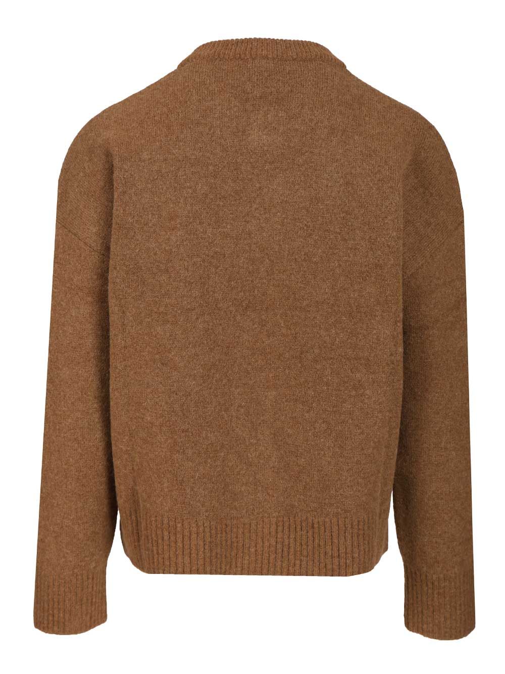 Ami Wool Cardigan Knitwear - Marrone | 09aad4e5fa27aebef62651486e967aa0b29add98