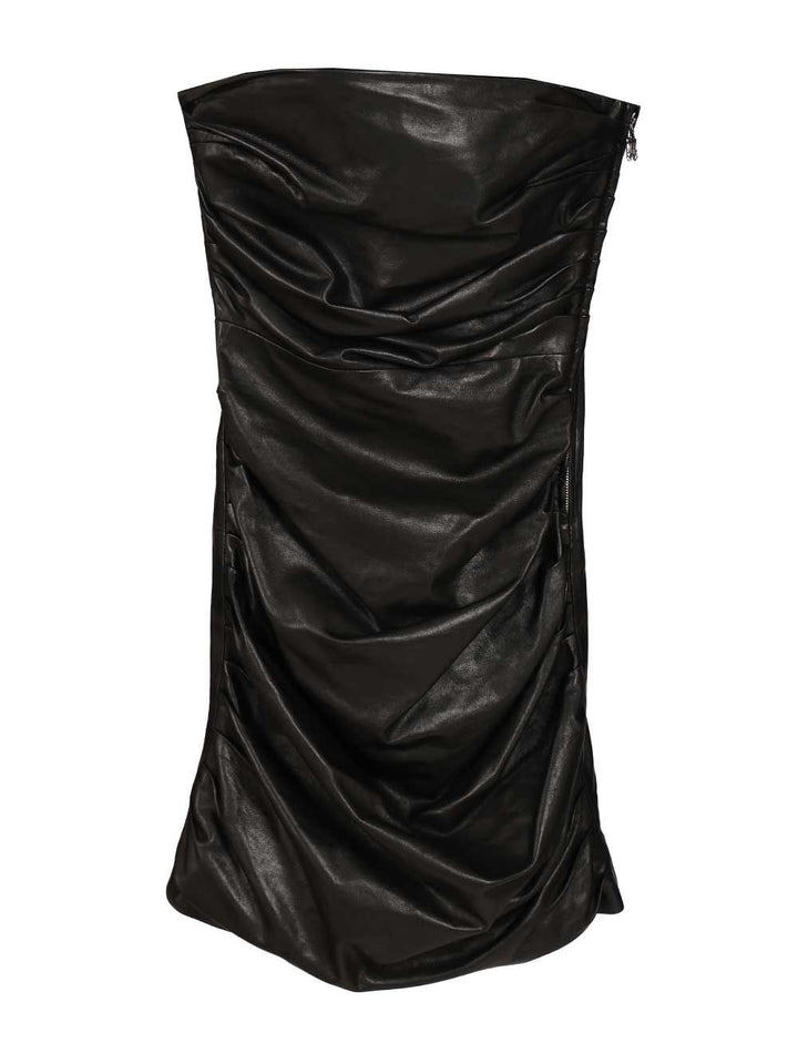 Amiri Leather Mini Dress Abiti - Nero | 8f81eb556aa2ee076236a8e404e08061f362f147