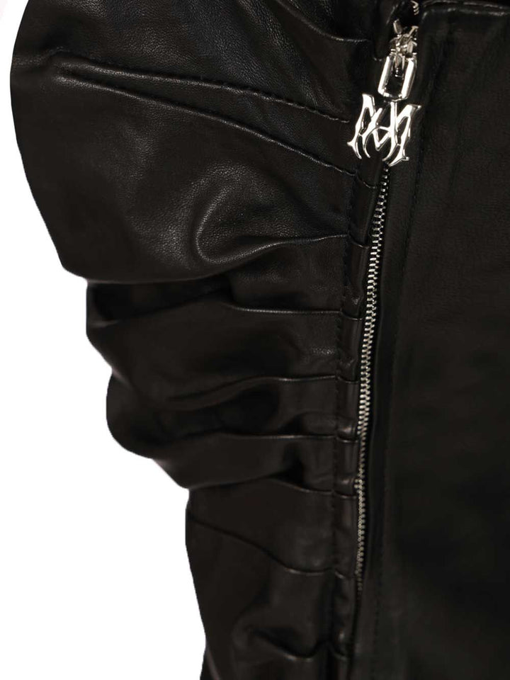 Amiri Leather Mini Dress Abiti - Nero | 77752b3e7e728e2c3e9d073b3e100f7664ad1bad