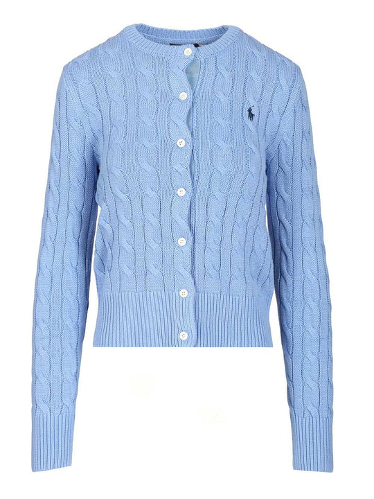 Cotton Cardigan By Polo Ralph Lauren Knitwear Light Blue
