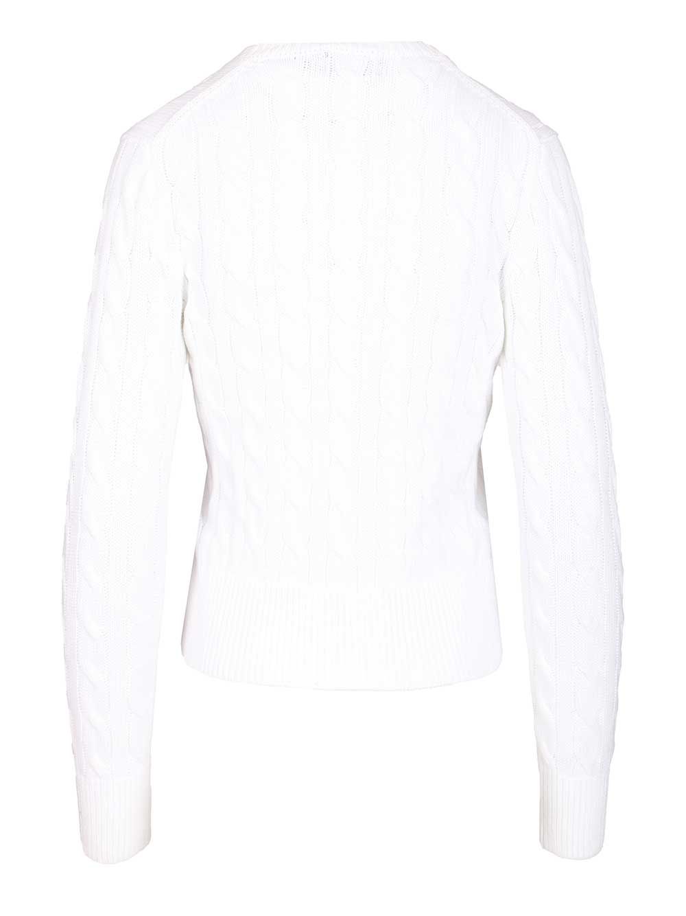 Polo Ralph Lauren Cotton Cardigan By Polo Ralph Lauren Knitwear - Bianco | e47f50e0b3143897f9a422fac65563052fae1f6a