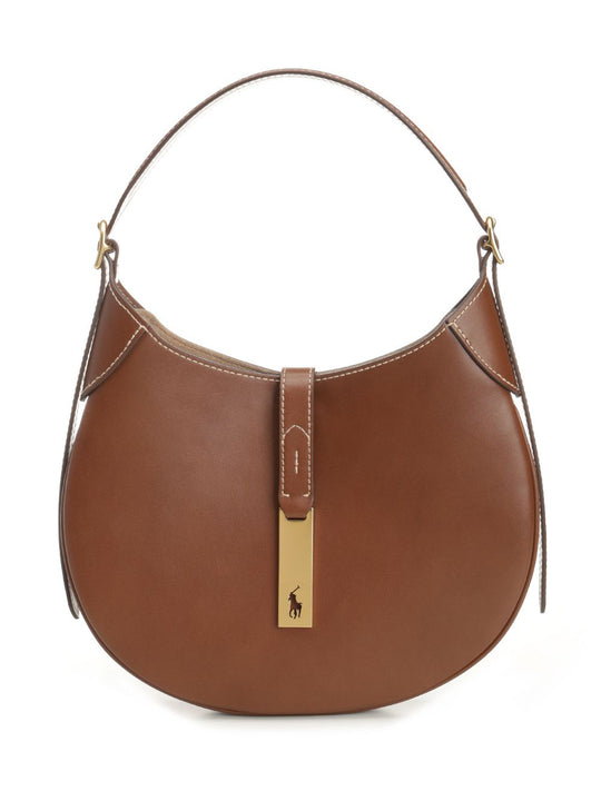Small Polo Id Leather Shoulder Bag Shoulder Bags Marrone