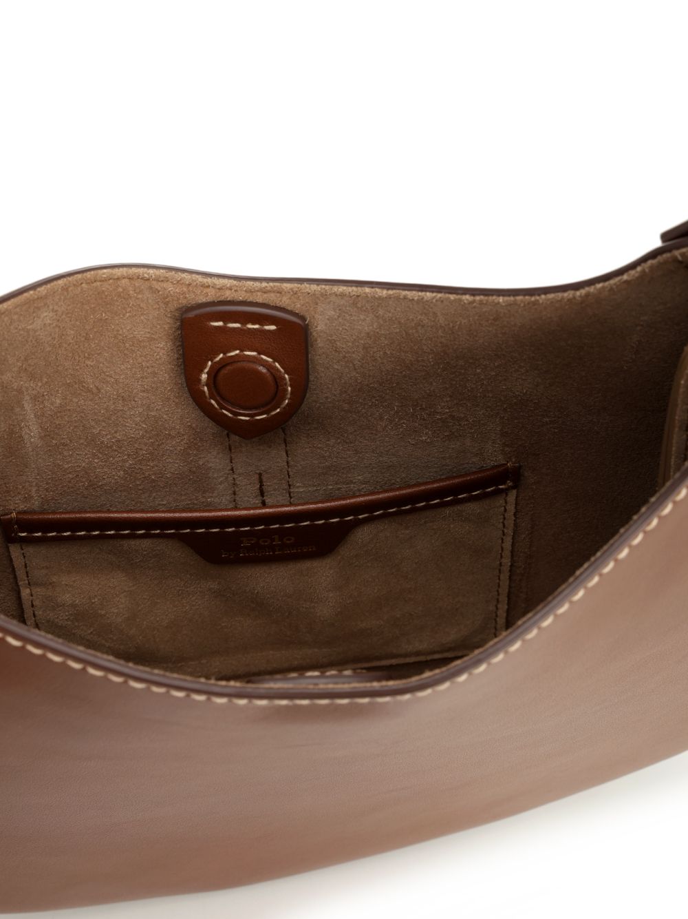 Polo Ralph Lauren Small Polo Id Leather Shoulder Bag Shoulder Bags - Marrone | 9df20f9c9e22f552c9569421a0efa49975be124e