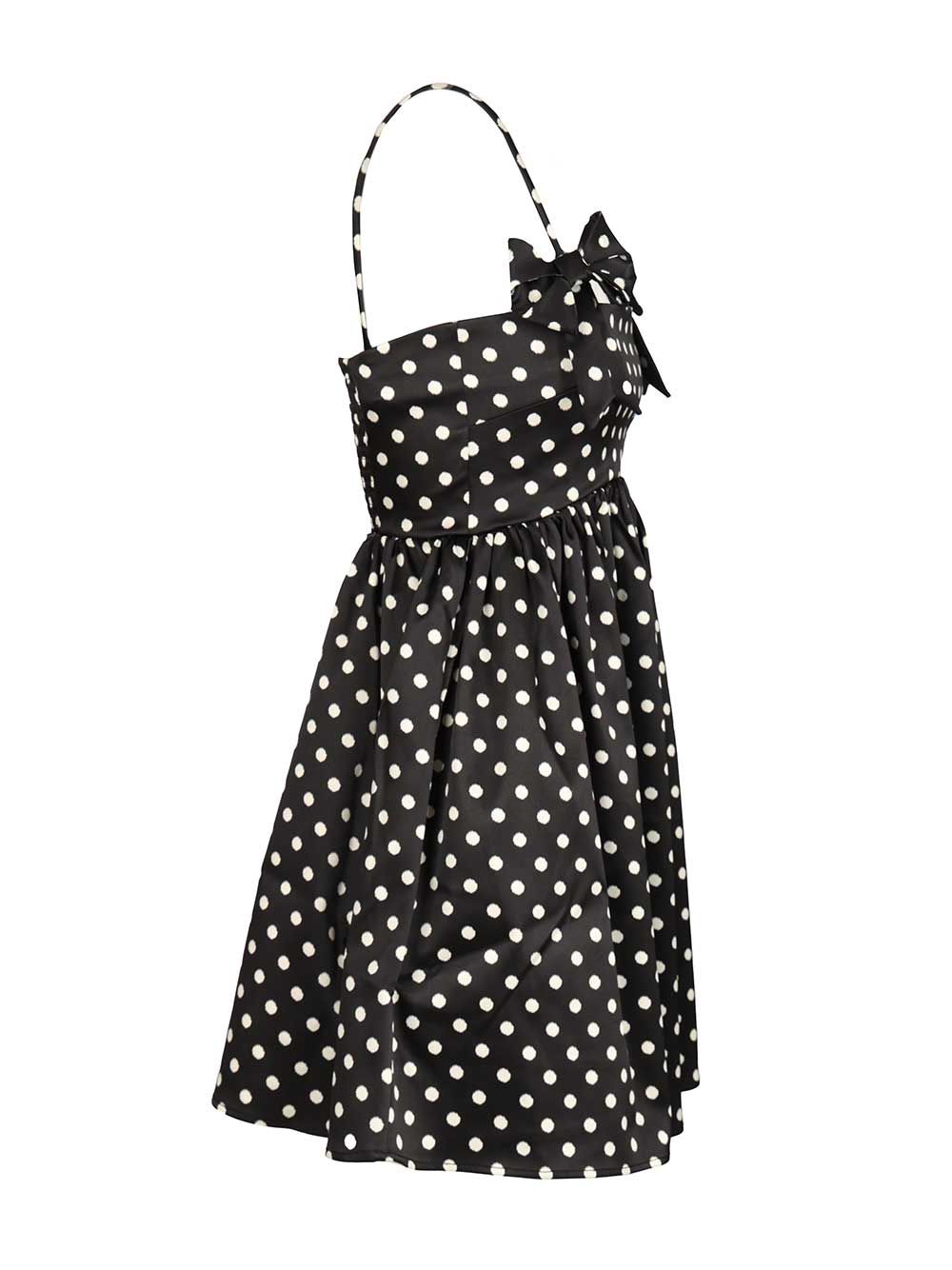 Ganni Polka Dot Mini Dress Abiti - Nero | 61ce869784149cef9a1e4058f00bea16131d9099