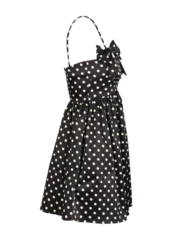 Ganni Polka Dot Mini Dress Abiti - Nero | 61ce869784149cef9a1e4058f00bea16131d9099