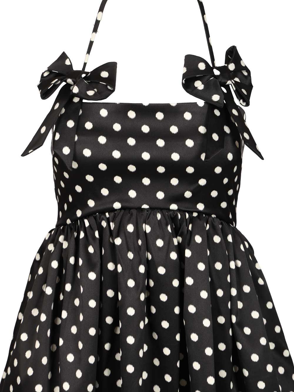 Ganni Polka Dot Mini Dress Abiti - Nero | f10269ba7784a26197412f37a98d14d486babde4