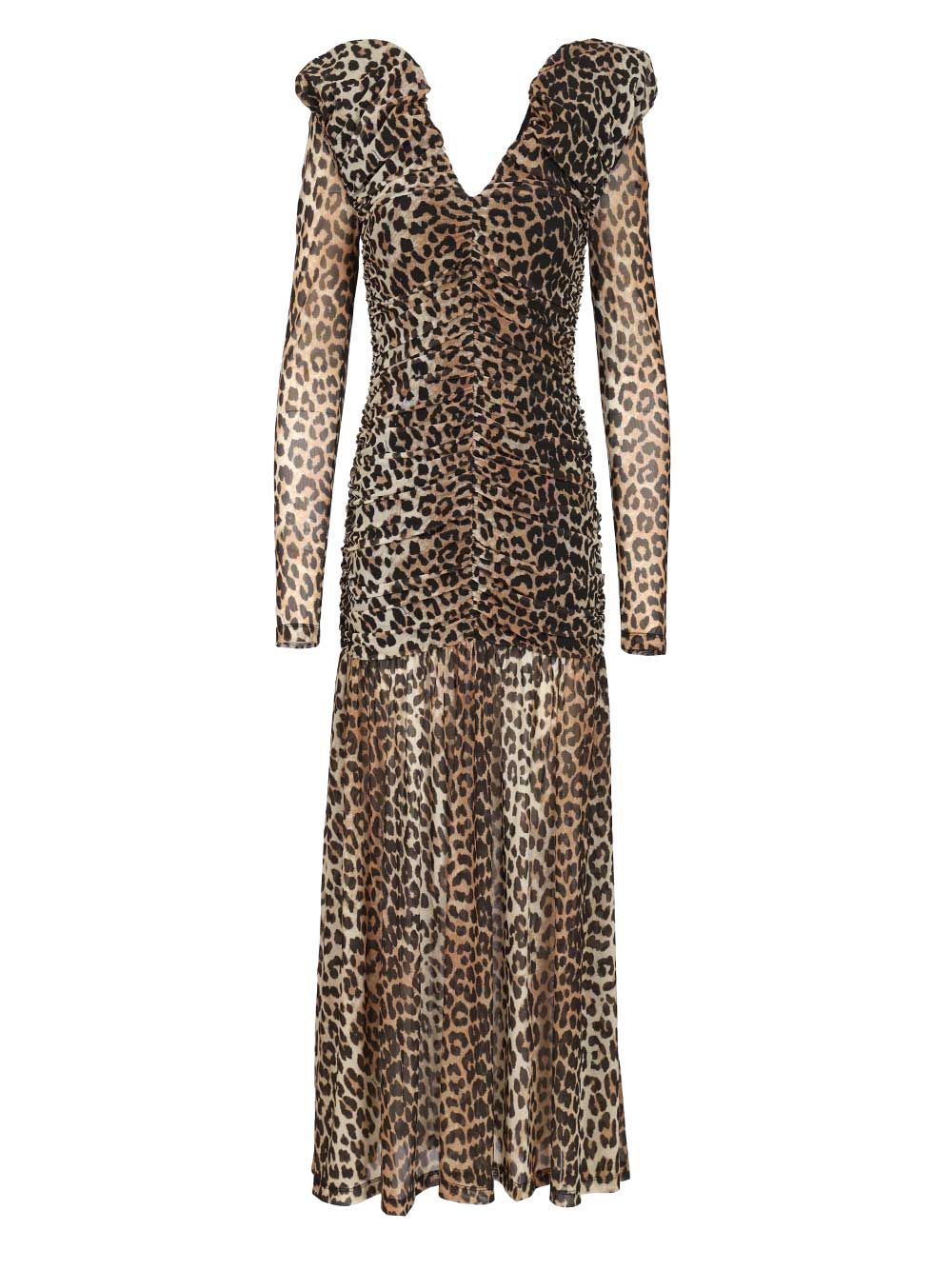 Ganni Leopard Print Dress Abiti - Animalier | a4cc726162c9a9d21297f01deed3acb60fbbb64e