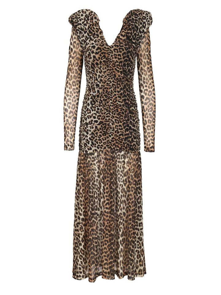 Ganni Leopard Print Dress Abiti - Animalier | a4cc726162c9a9d21297f01deed3acb60fbbb64e