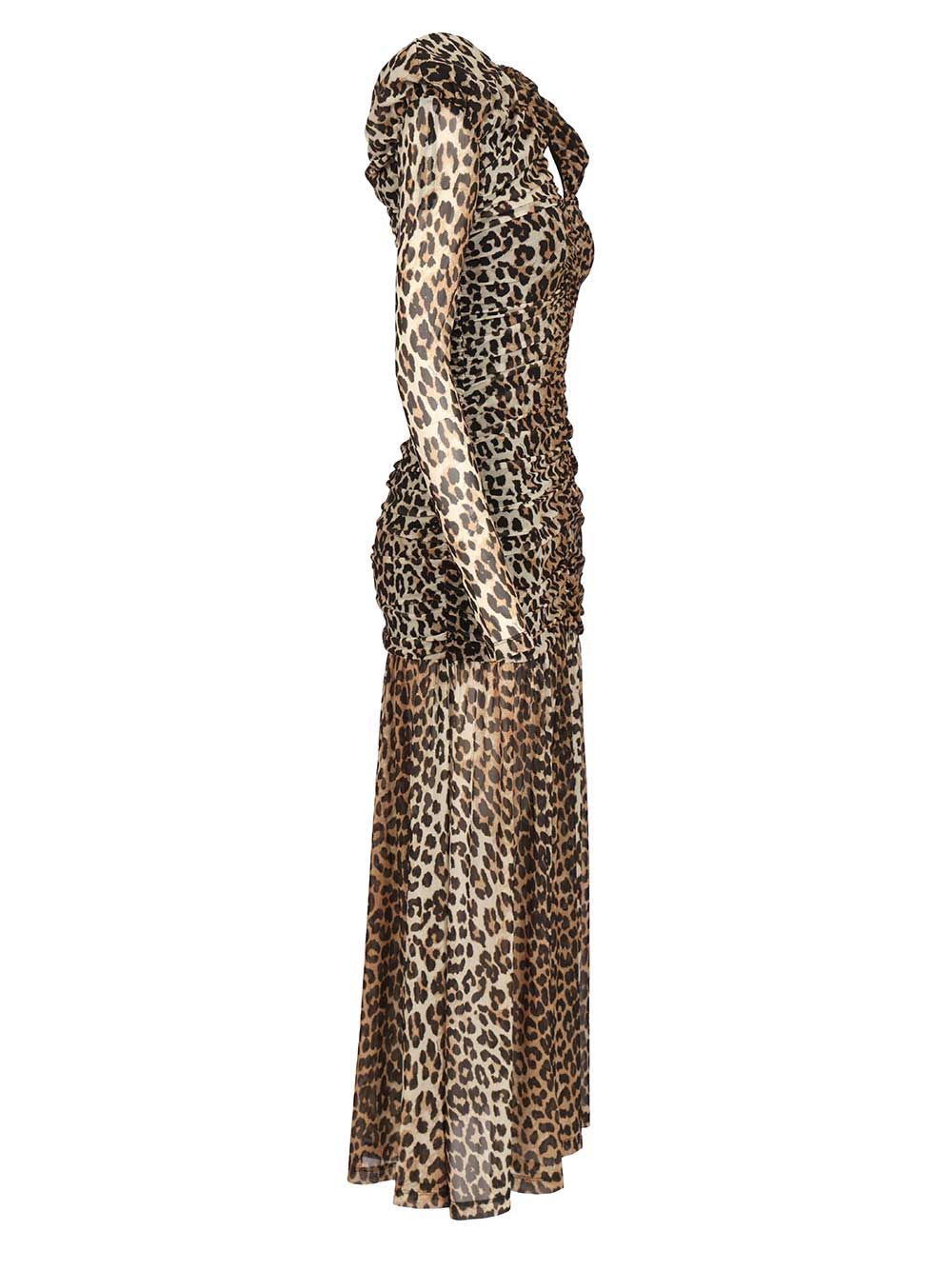 Ganni Leopard Print Dress Abiti - Animalier | a12815d66bcce814758b8657b791d2267c634cae