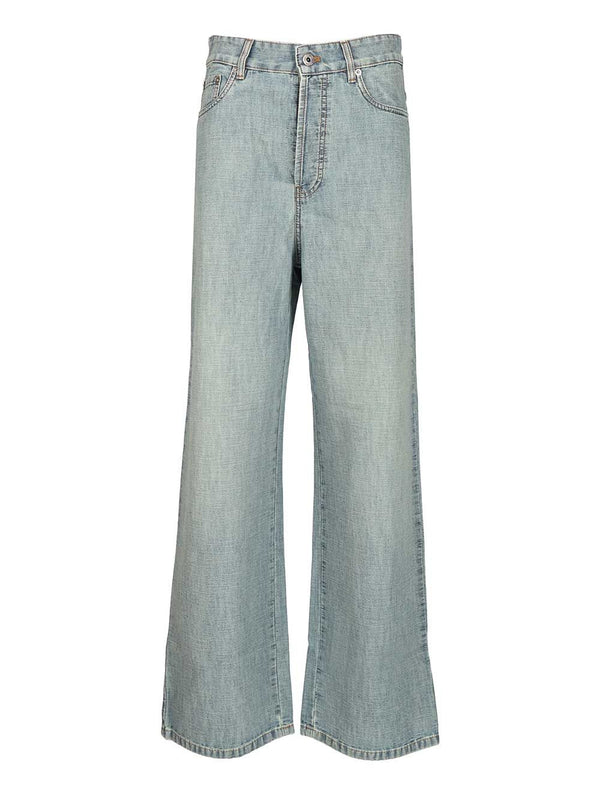 Chambray-Jeanshose Hellblau