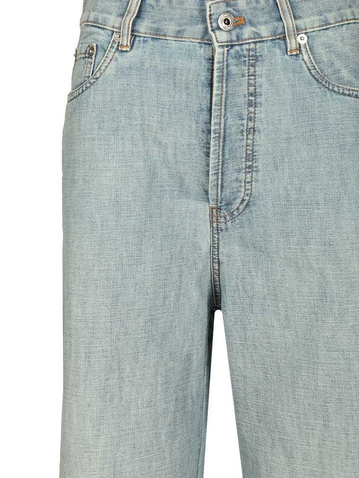 Miu Miu Chambray Denim Trousers Jeans - Light blue | 1528e10fed6999ca9a6b248fdf69af0492c57077