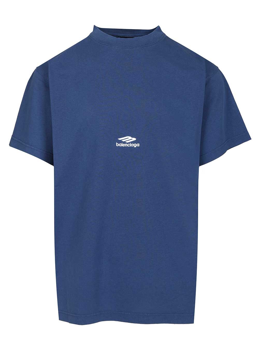 Balenciaga Oversized T-Shirt - Blu | 64071350fe8d5e1ad09fb3418de61bed5b827478