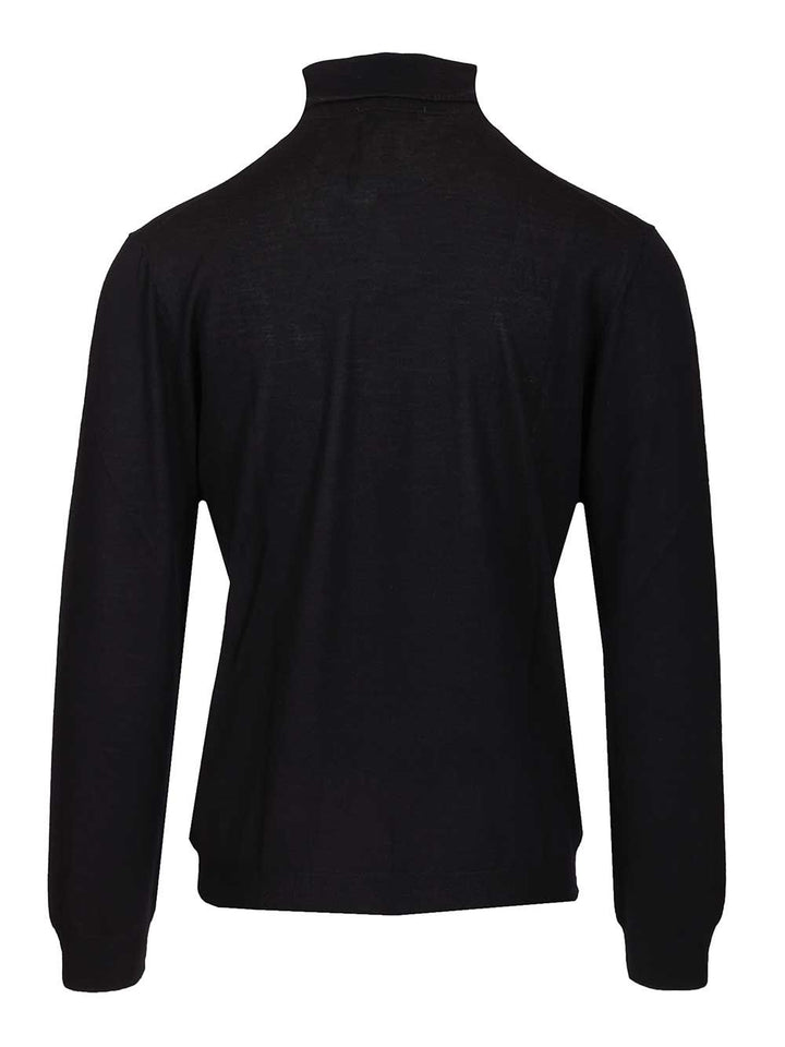 Al Duca D'Aosta Merino Wool Turtleneck Knitwear - Blu | 20d83d4e60256925794e54a4d9dad3825719bb7a