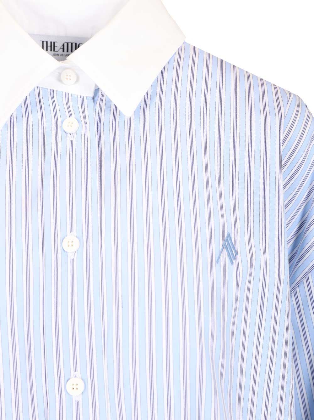 The Attico Striped Cotton Shirt Shirts - Light blue | 9f34b125c620874b13355d416bd2b47d7f1327b2