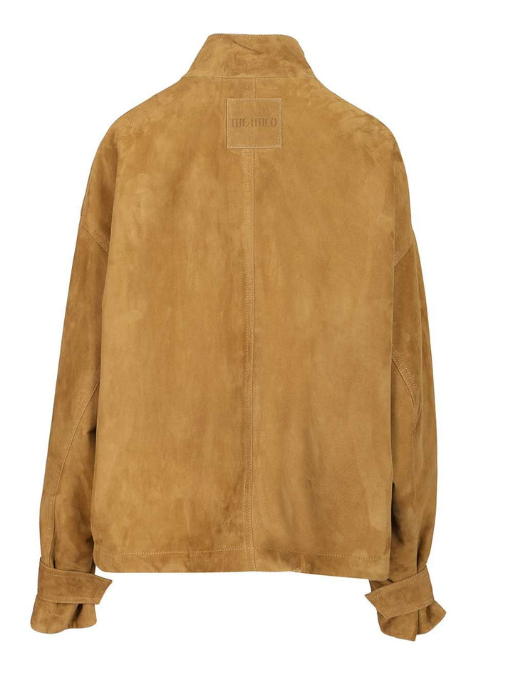The Attico Leather Bomber Jacket Giacche - Beige | b28a48e50fa61028059aec6aec0dca0e7f8e68e9