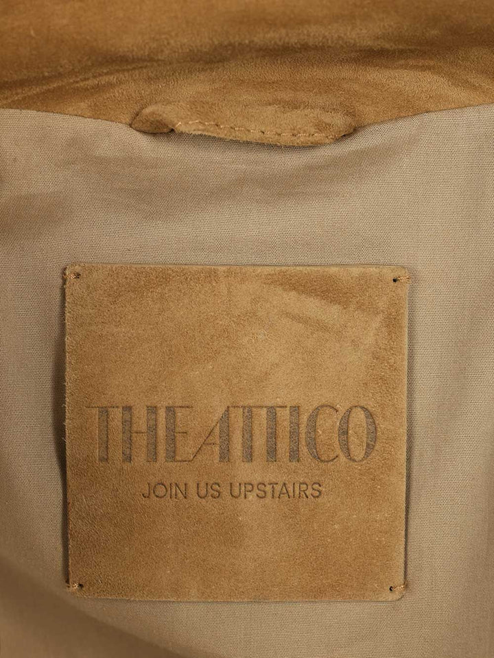 The Attico Leather Bomber Jacket Giacche - Beige | f5f0ad3ecf6fc2f9d280e3b18c07d50551e54e63
