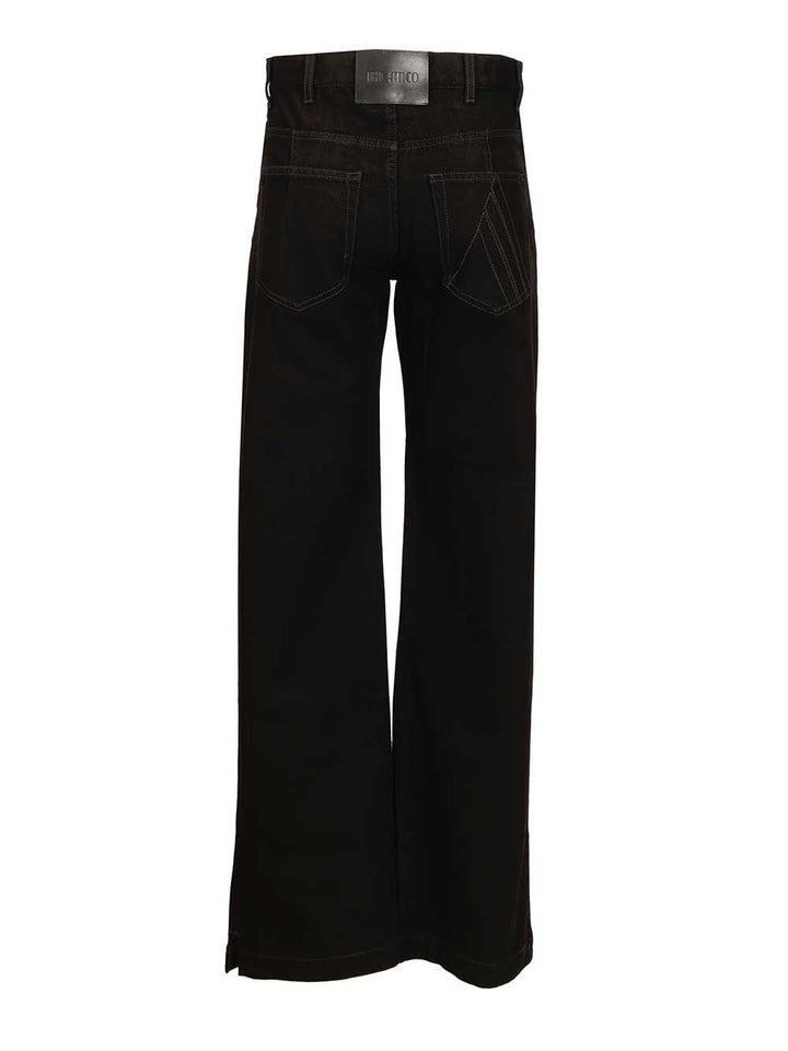 The Attico Cotton Jeans - Nero | c0cf0e8c7d04b4193ebfeb6eb0db617b65dd31ed