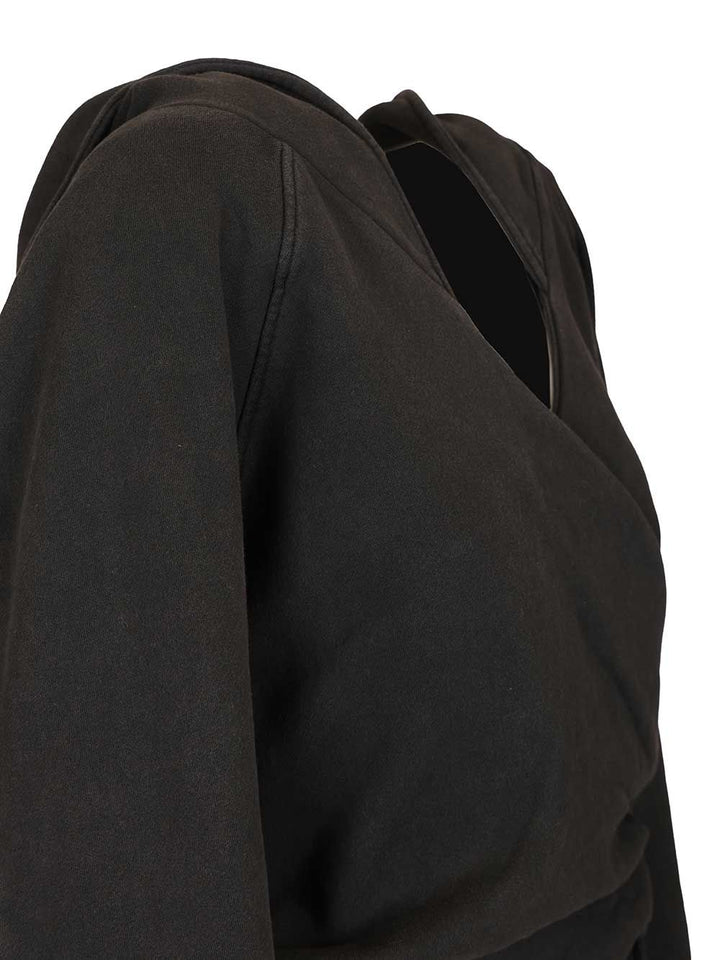 The Attico Jersey Sweatshirt Dress Abiti - Nero | c75952de0d77312bb58be4de338a2690d72cb2f7