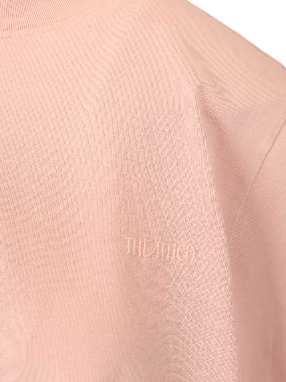 The Attico Jersey T-Shirt - Rose | 632316ec15a2e336f3f40bdd8d1e800665776d32