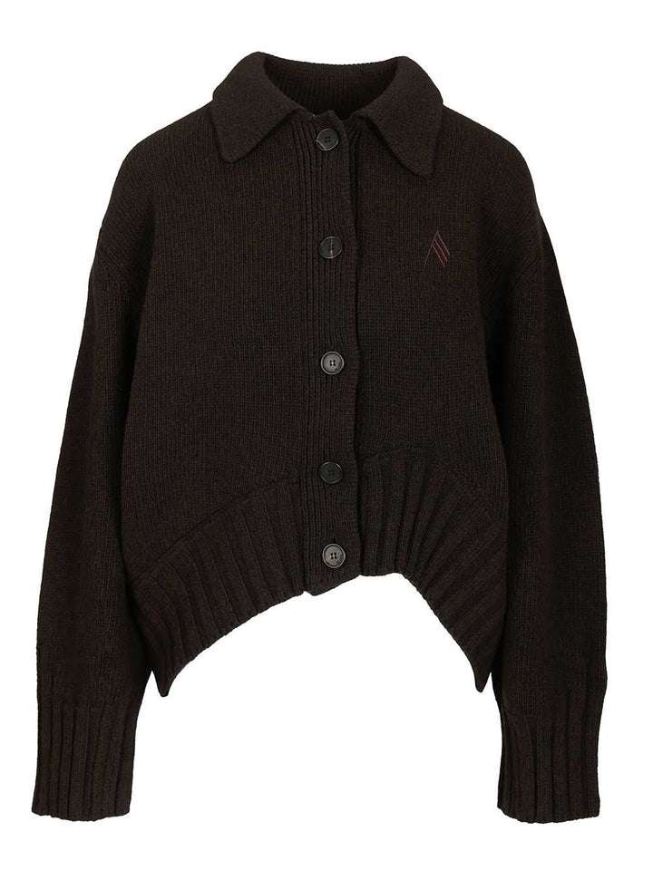 The Attico Cashmere And Wool Cardigan Knitwear - Marrone | 4797c494708212e53db4c2127b3b76b398404988
