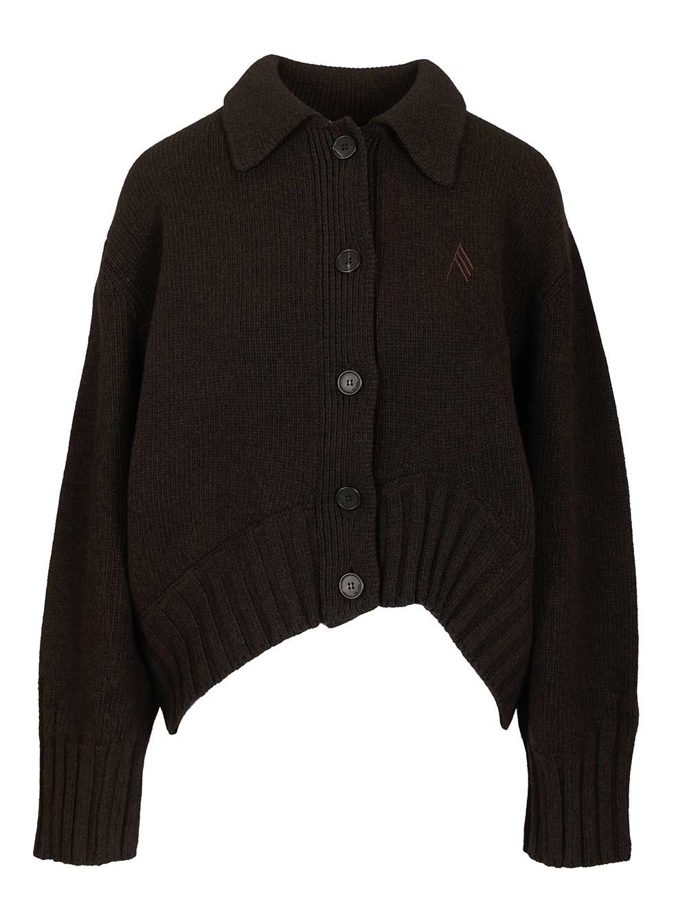The Attico Cashmere And Wool Cardigan Knitwear - Marrone | 4797c494708212e53db4c2127b3b76b398404988