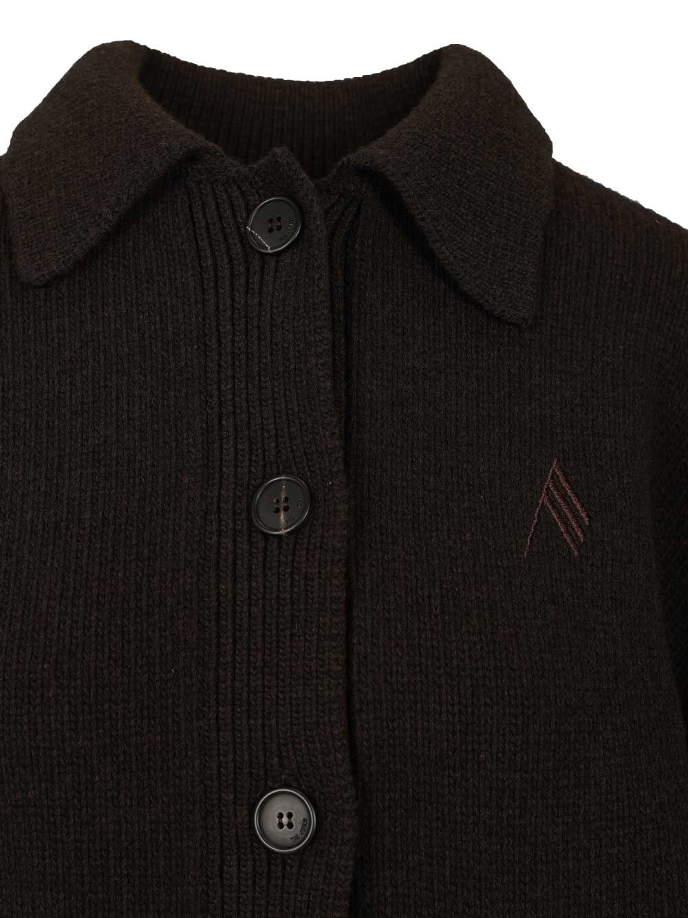 The Attico Cashmere And Wool Cardigan Knitwear - Marrone | 494cdca6e569647d3131772e5fe903b9b13719dc