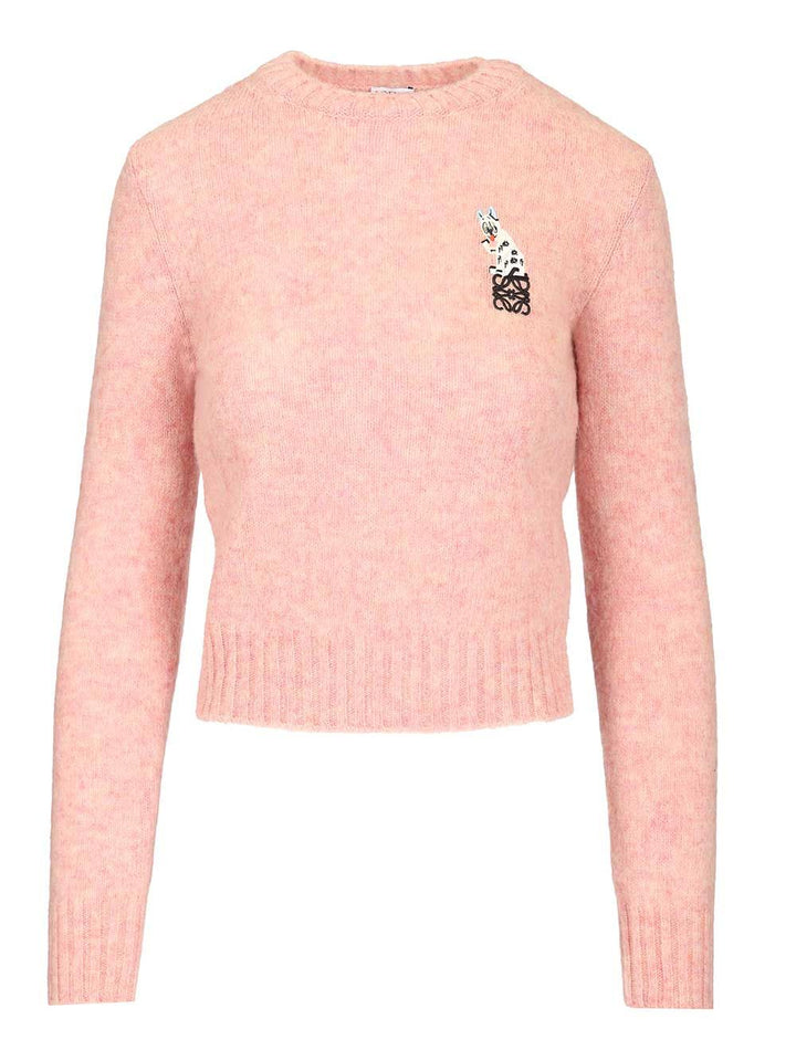 Loewe Loewe Brushed Wool Sweater Knitwear - Rose | a62e34d8dd6c3a9eb4f39efe82f66513aeed0454