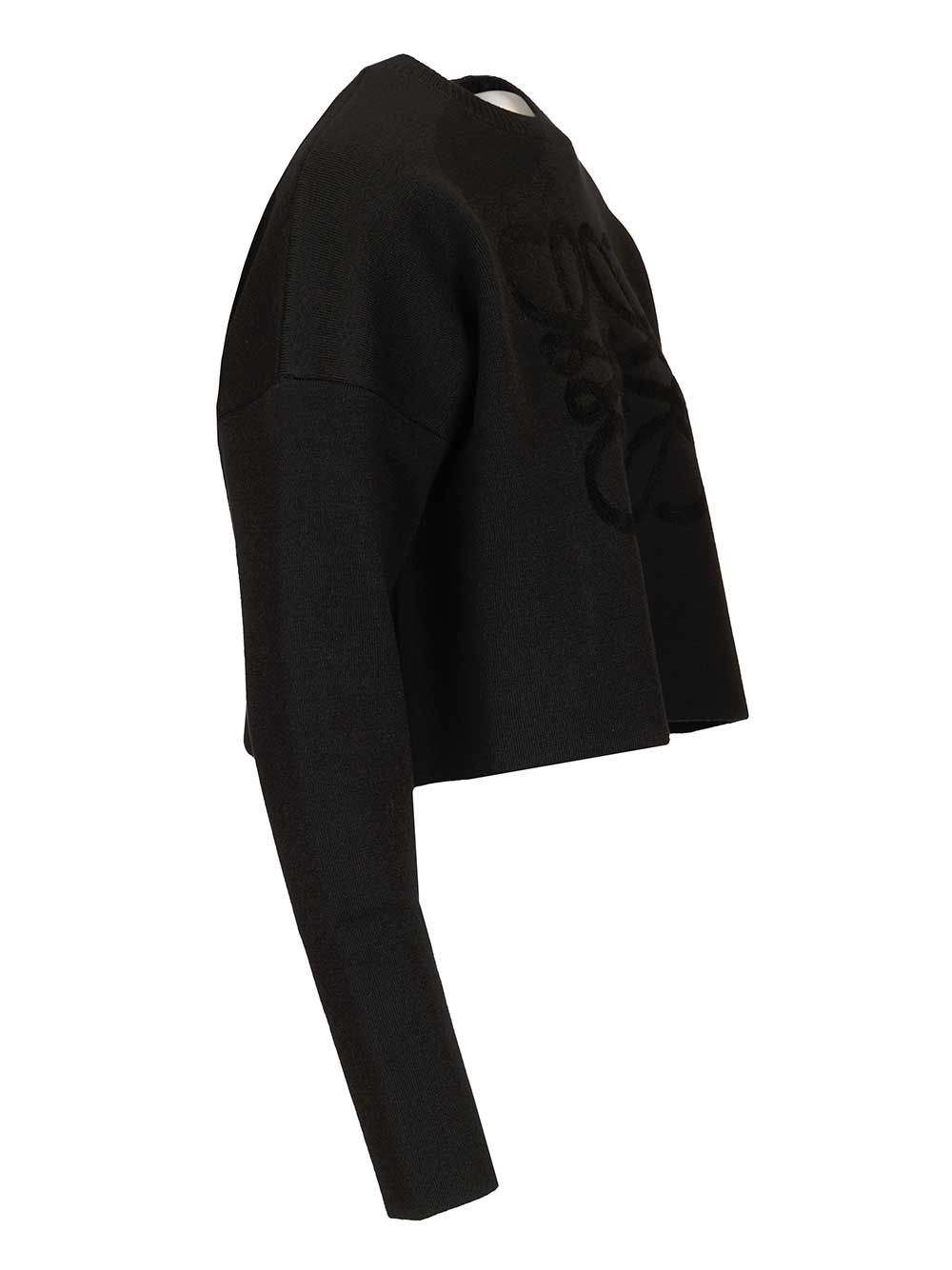 Loewe Wool Blend Sweater Sweatshirts - Nero | 335c0f0fc4a7b9fb07e910689285b6d2dffea9dc