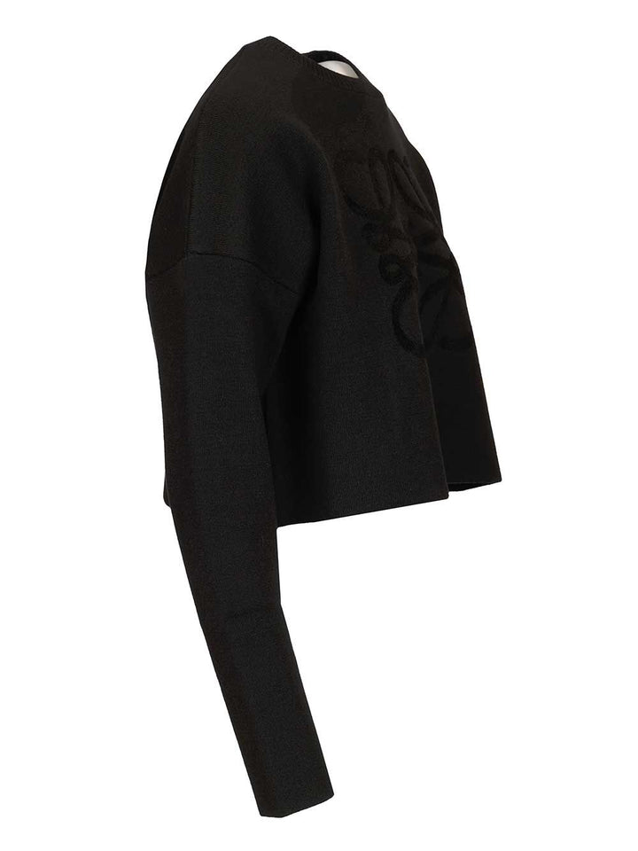 Loewe Wool Blend Sweater Sweatshirts - Nero | 335c0f0fc4a7b9fb07e910689285b6d2dffea9dc