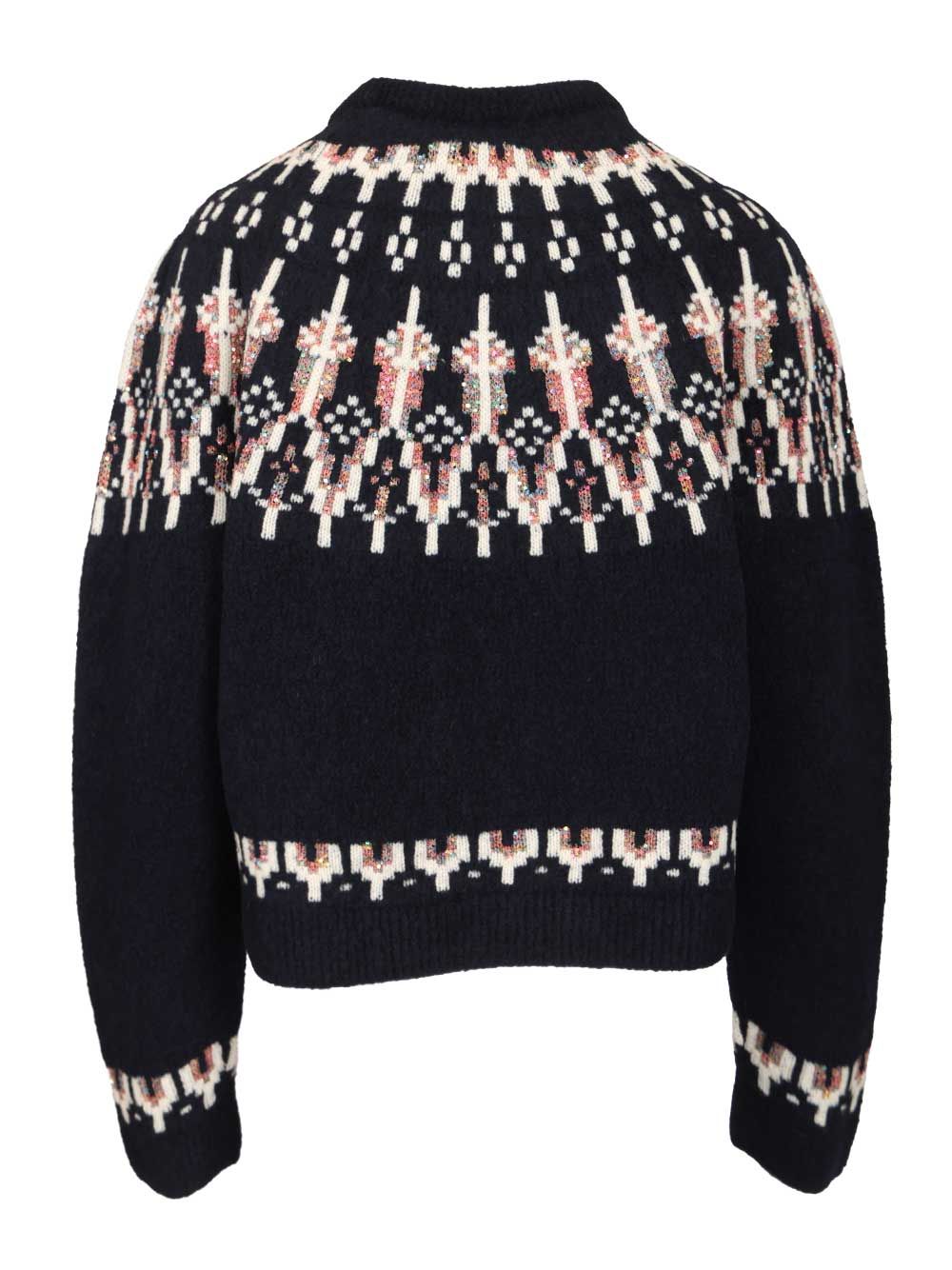 Loewe Wool Blend Sweater Knitwear - Blu | 65ba94988a5e0a889c3d26274012b7ce00c13725