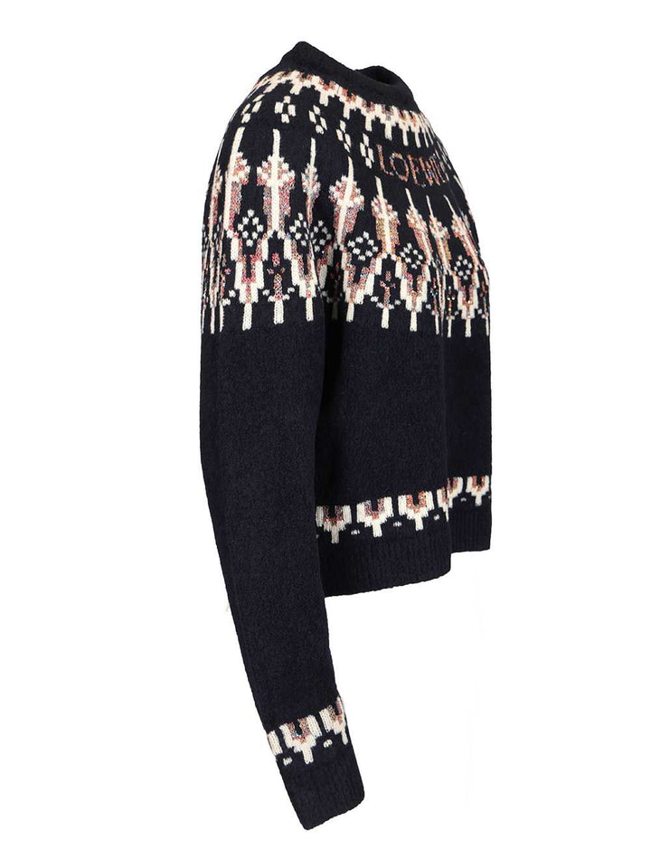 Loewe Wool Blend Sweater Knitwear - Blu | 7a0d8e776c88057b48dd00d62535561379615814