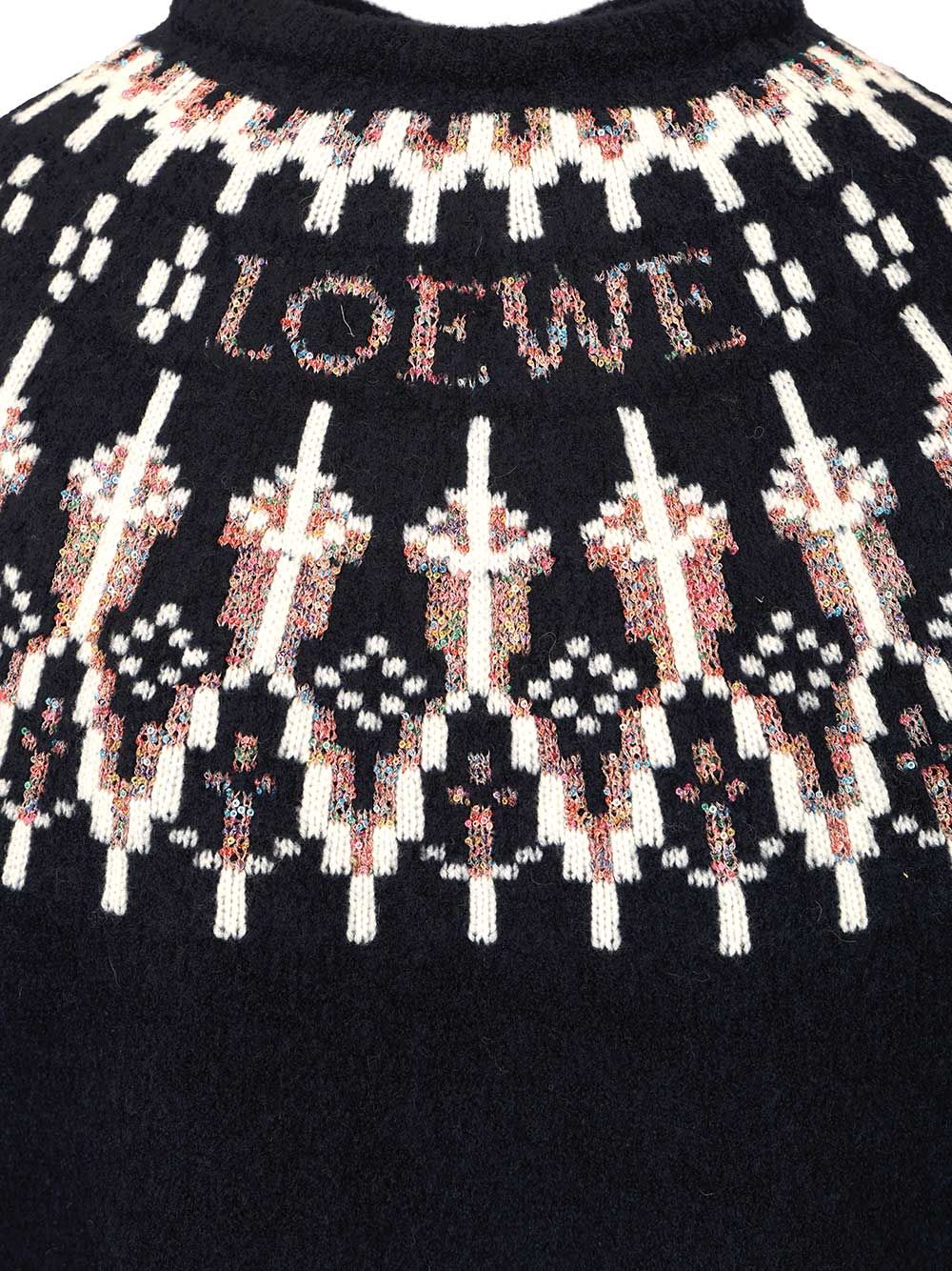 Loewe Wool Blend Sweater Knitwear - Blu | 33d8b9e61d81314b6c327fbb0219d3d73651d4dc