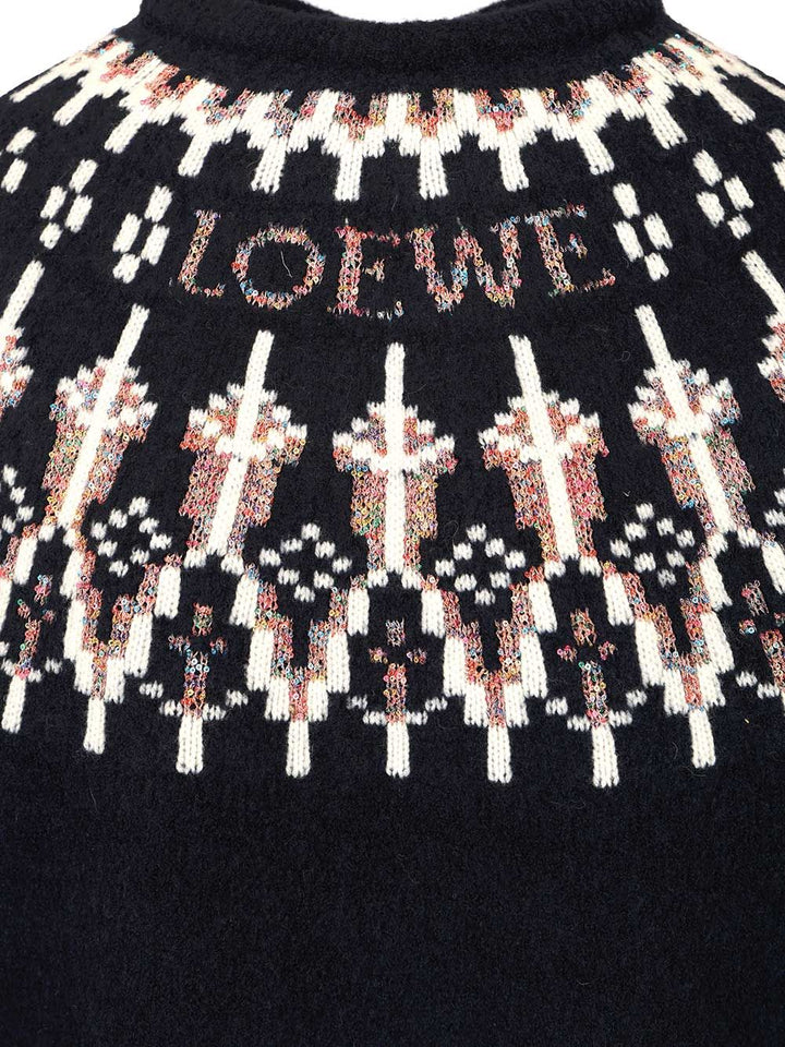 Loewe Wool Blend Sweater Knitwear - Blu | 33d8b9e61d81314b6c327fbb0219d3d73651d4dc