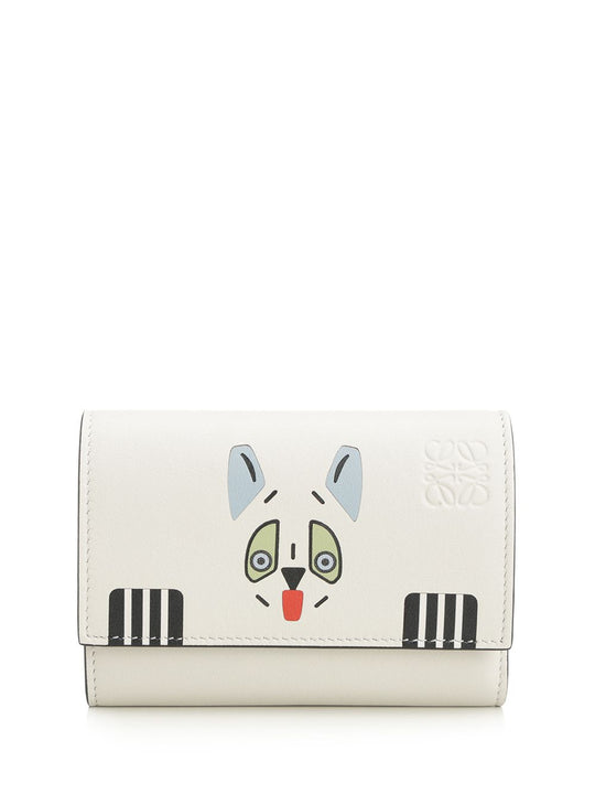 Futurist Cat Small Vertical Wallet Wallets Bianco