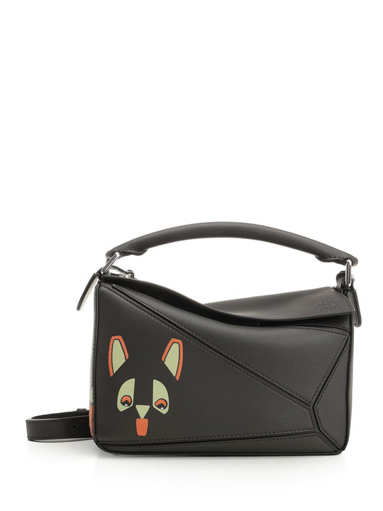 Puzzle Futurist Cat Handbags Marrone