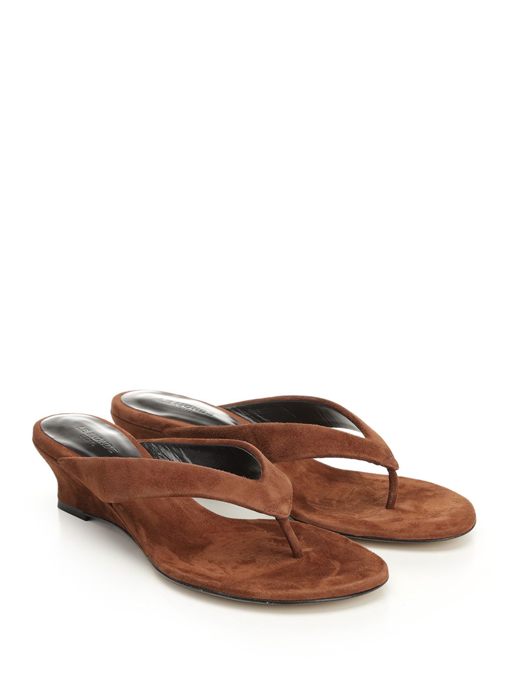 Le Monde Beryl Micro Wedge Thong Sandali - Marrone | ac1127ca0a427883426be9254da374dead85df45