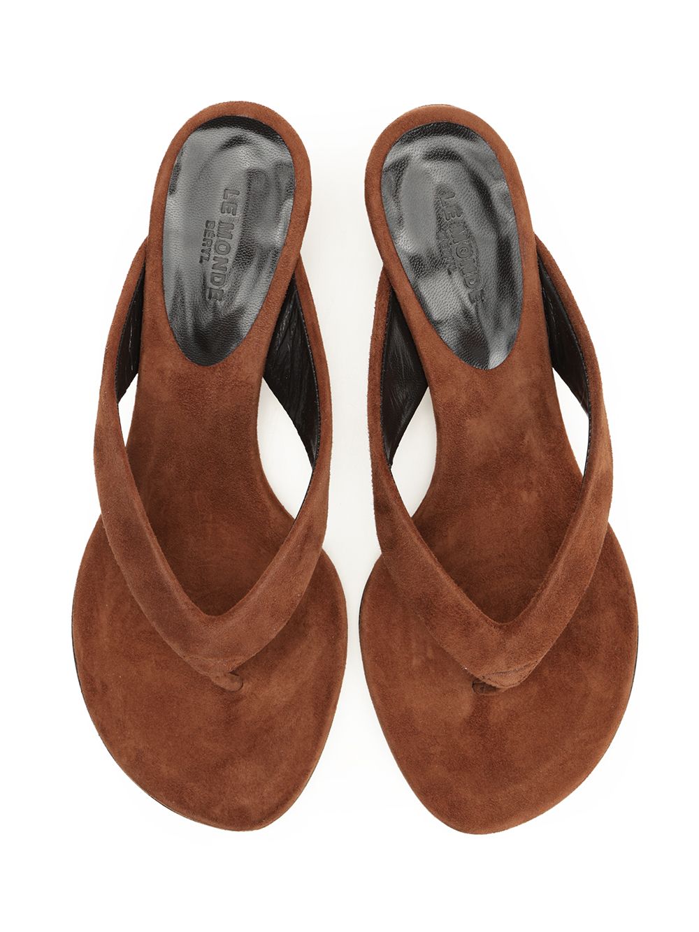Le Monde Beryl Micro Wedge Thong Sandali - Marrone | 512982de452f54fb22e945fe0f26536161ac417d
