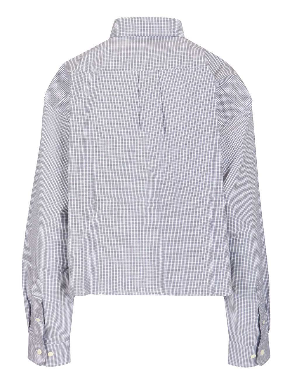 Miu Miu Poplin Shirt Shirts - Blu | 5c05e0941bf79b4258a8668fec705272190425bf