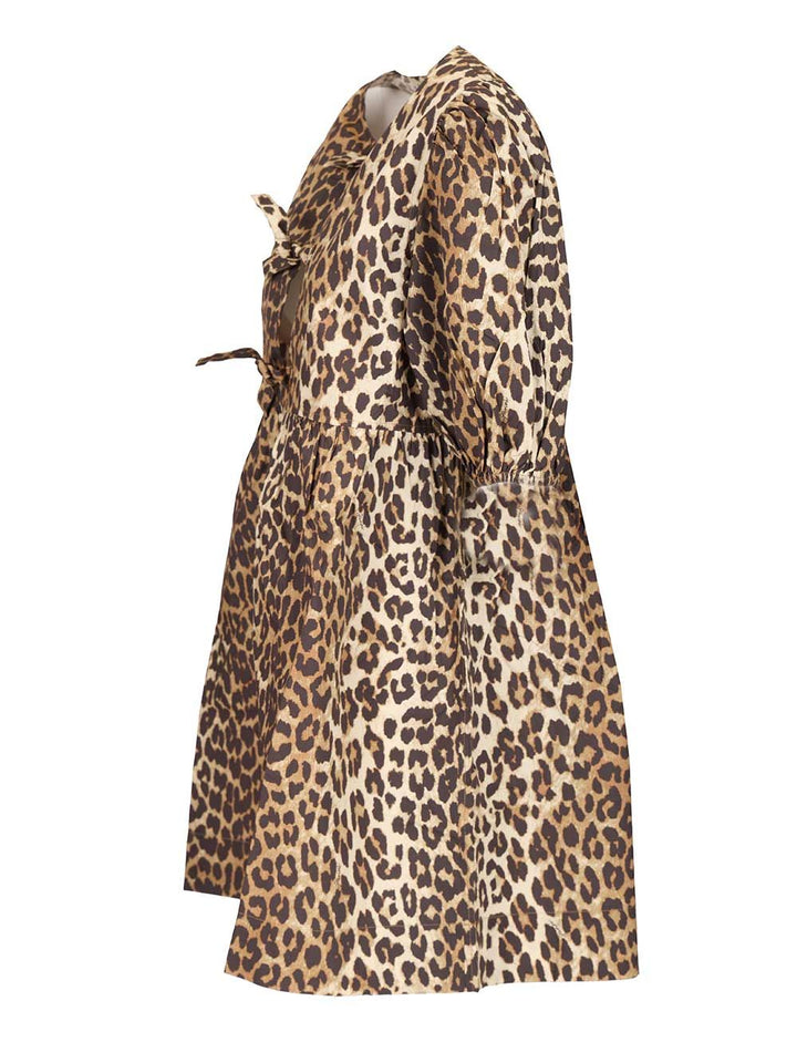 Ganni Leopard Print Mini Dress Abiti - Animalier | 713b6b18bff7a0cd54a7ed88447eeabae1c3e7ab