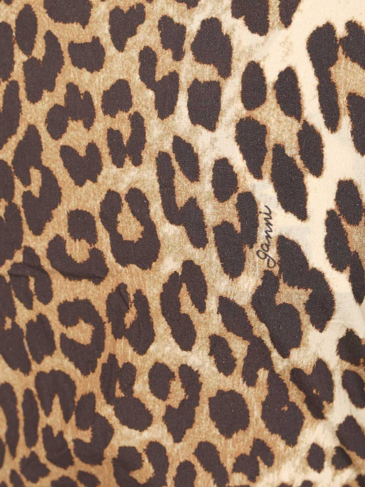 Ganni Leopard-Print Midi Dress Abiti - Animalier | 7f88b10b471e98a73df5f76c6d76b6321a0ab66d