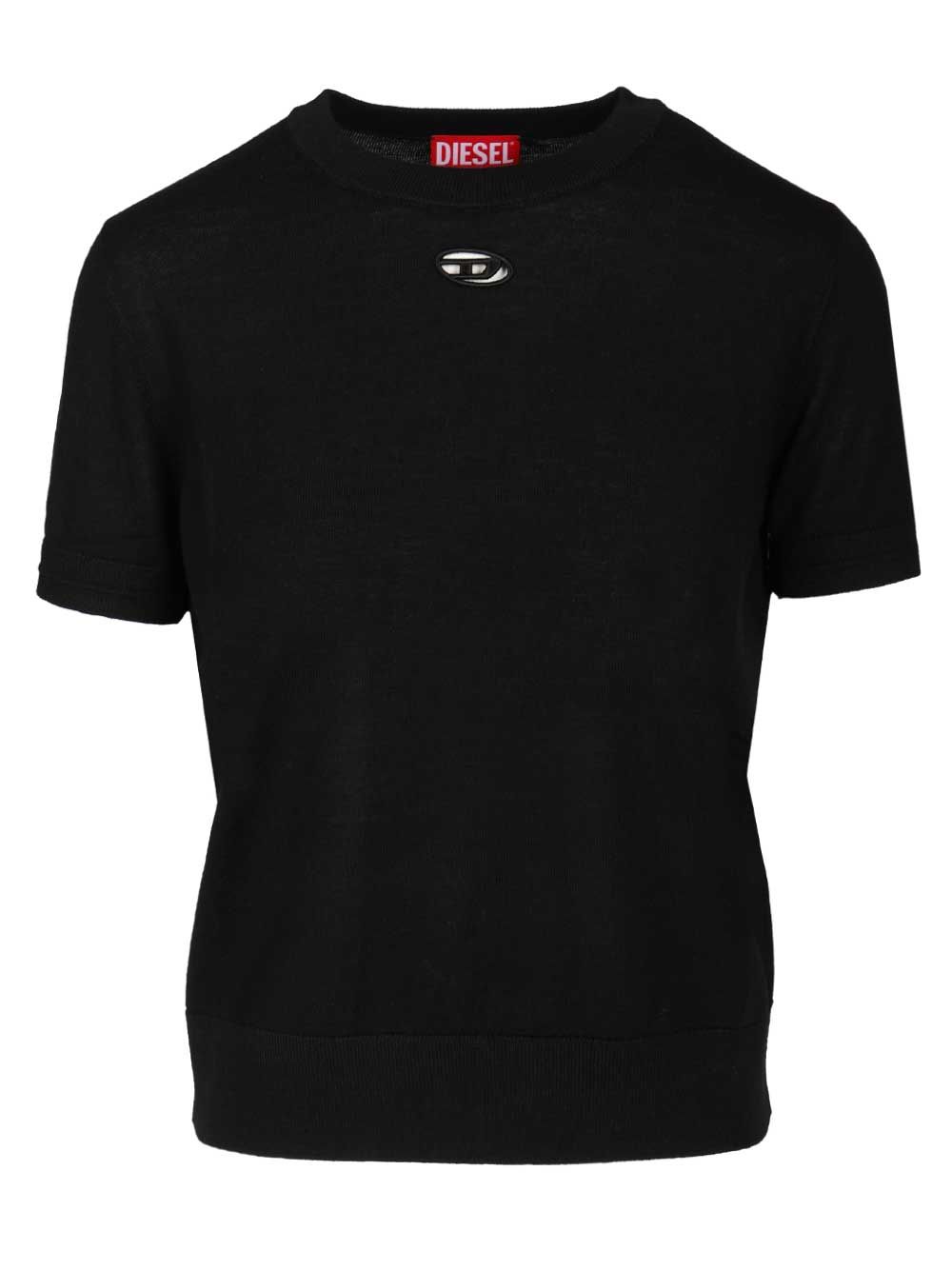 Diesel Wool Sweater T-Shirt - Nero | 755a2599621b3a49352195372528916bb341cdb3
